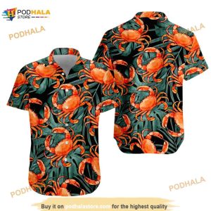 Crab Funny Hawaiian Shirt, Maryland Crab Aloha Shirt