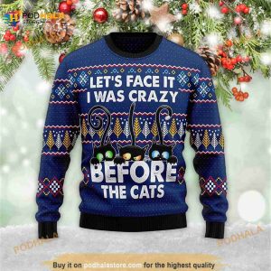 Crazy Cat Lover Xmas 3D Sweater