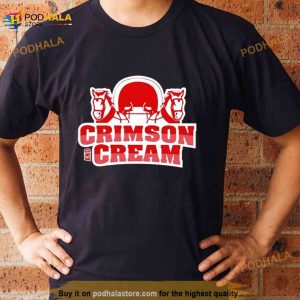 Crimson And Cream Logo Shirt