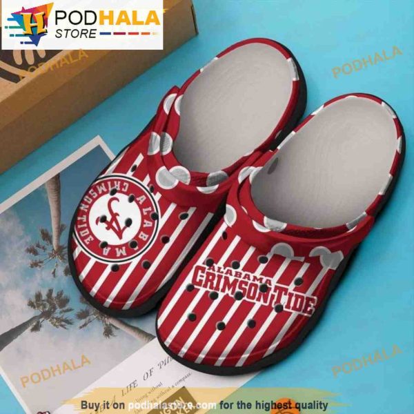 Crimson Tide Alabama Ncaa Clogband 3D Crocs, Funny Crocs