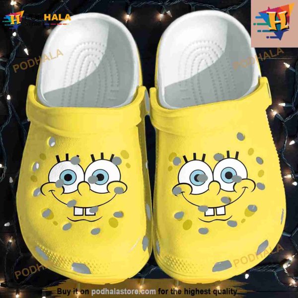 Crocs Shoes Sponge Cheese Face Sponge Funny Bob Cute