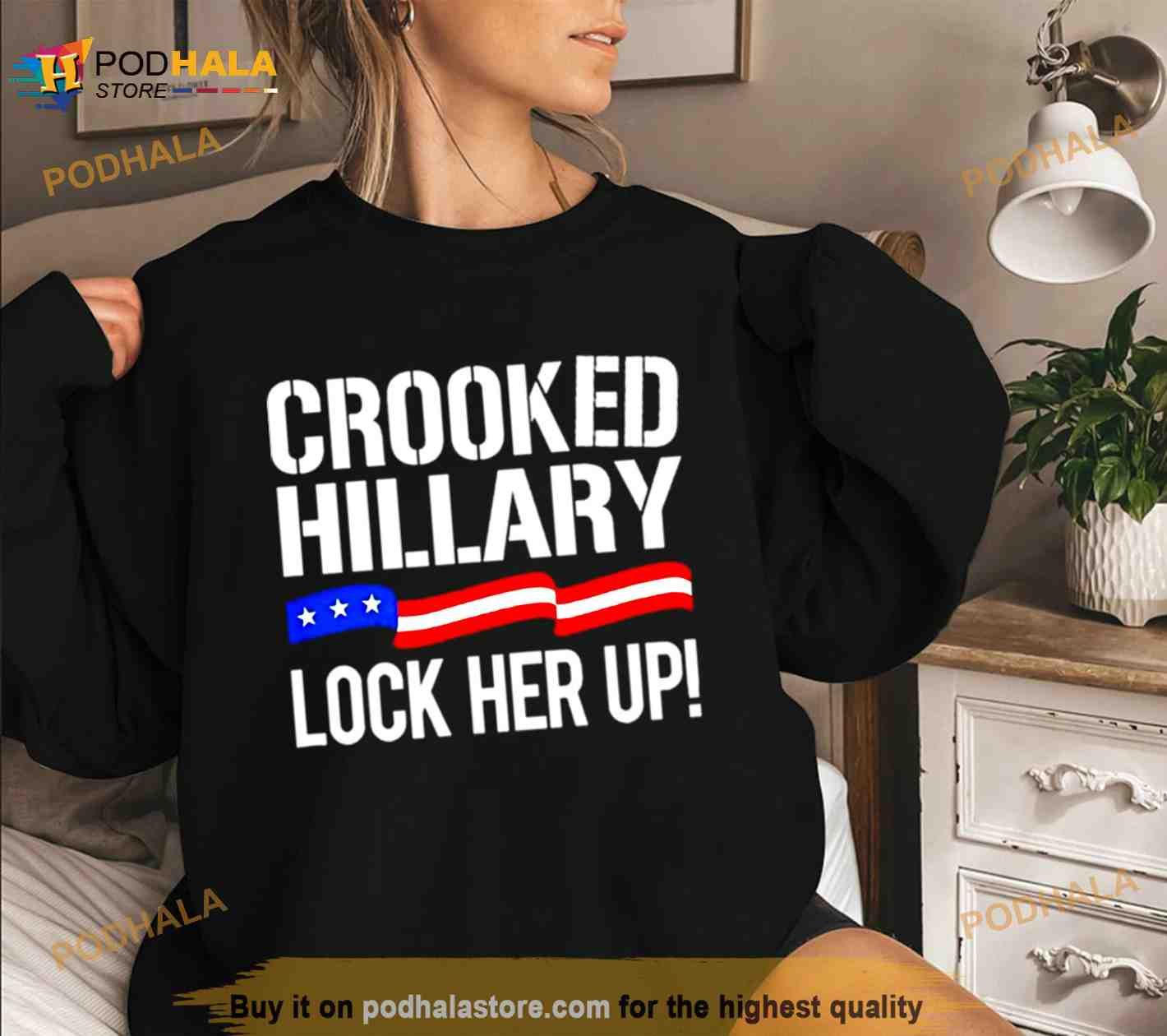 Crooked Hillary Lock Her Up Shirt Crooked Hillary Lock Her Up Shirt