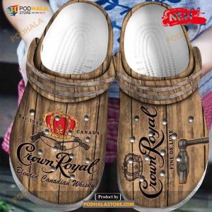 Crowm Royal Blended Canadian Whisky Rubber Crocs Crocband Clogs Comfy Footwear