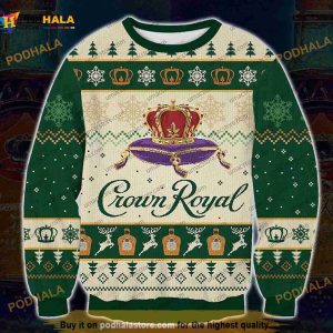 Crown Royal Apple 3D Print Christmas Sweater, gift For Xmas 3D Sweater