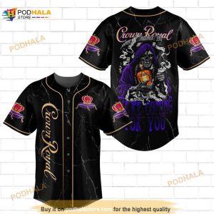 Crown Royal Death We're Coming For You All Over Print Unisex 3D Baseball Jersey