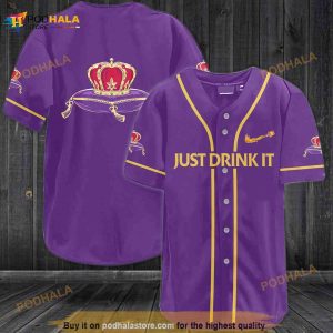 Crown Royal Just Drink It All Over Print Unisex 3D Baseball Jersey