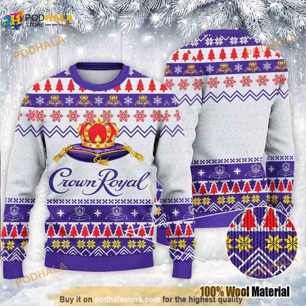 Crown Royal Whisky Ugly Christmas 3D Sweater