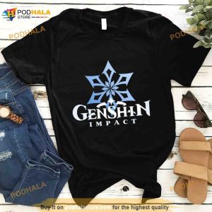Cryo Big Emblem Genshin Impact Shirt 2
