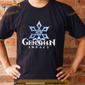Cryo Big Emblem Genshin Impact Shirt 3