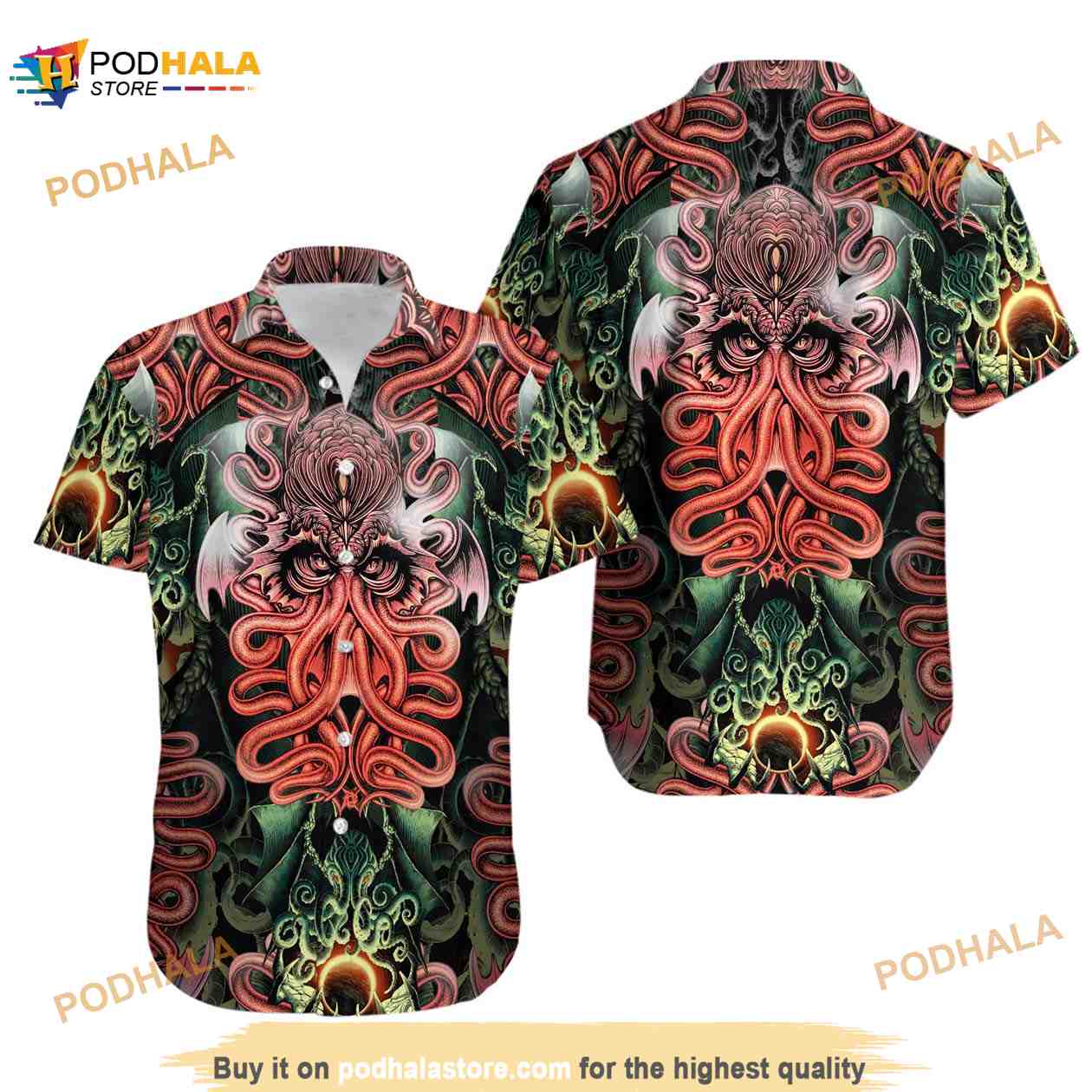 Cthulhu Funny Hawaiian Shirt Cthulhu Funny Hawaiian Shirt