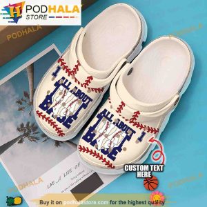 Custom All About Baseball Clogband 3D Crocs