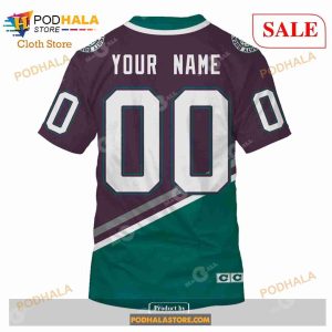 Custom ANAHEIM MIGHTY DUCKS 90s Vintage Throwback Home Sweatshirt Hoodie 3D  - Bring Your Ideas, Thoughts And Imaginations Into Reality Today
