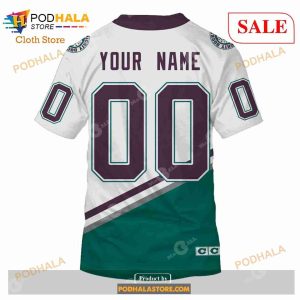 Custom Anaheim Mighty Ducks 90s Vintage Throwback Home Sweatshirt Hoodie 3d 6