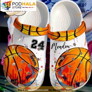 Custom And Number I Love Basketball Clogband 3D Crocs Clog Shoes