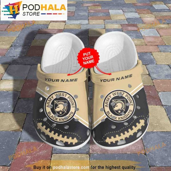 Custom Army Black Knights Football Ncaa Clogband 3D Crocs Clog Shoes