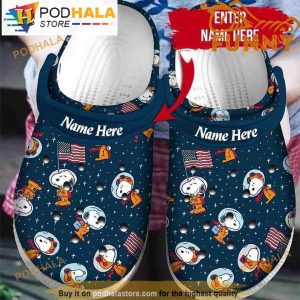 Custom Astronaut Snoopy Clogband 3D Crocs