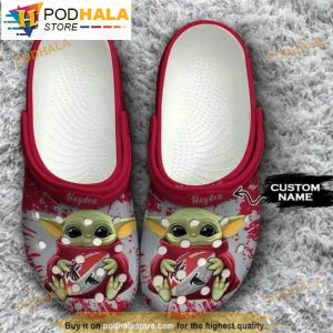 Custom Atlanta Falcons Baby Yoda Clogband 3D Crocs