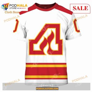 Custom Atlanta Flames Calgary Flames 70s Vintage Away Sweatshirt Hoodie 3d 2