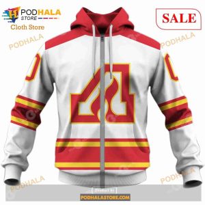 Custom Atlanta Flames Calgary Flames 70s Vintage Away Sweatshirt Hoodie 3d 4