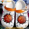 Custom Broken Wall Basketball White Clogband 3D Crocs