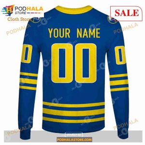 Custom Buffalo Sabres 80s 90s Away Vintage NHL Throwback Sweatshirt Hoodie 3d 7