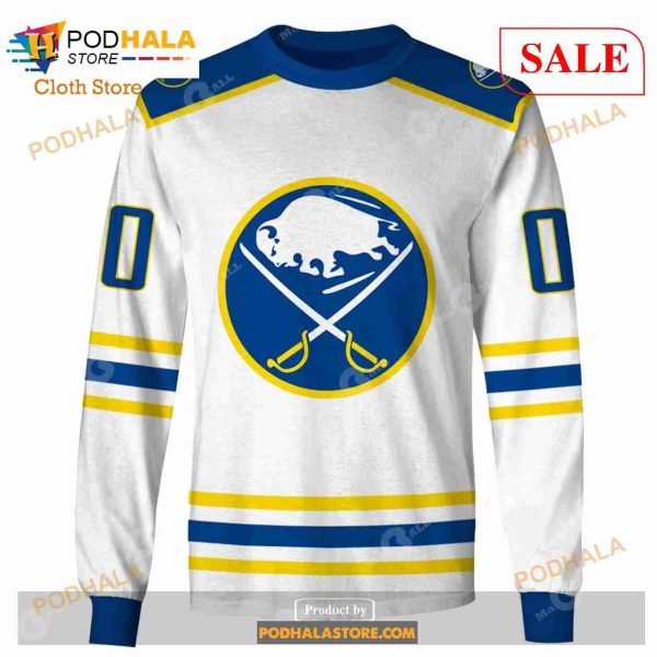 Custom Buffalo Sabres 80s 90s Home Vintage NHL Throwback Sweatshirt Hoodie 3D