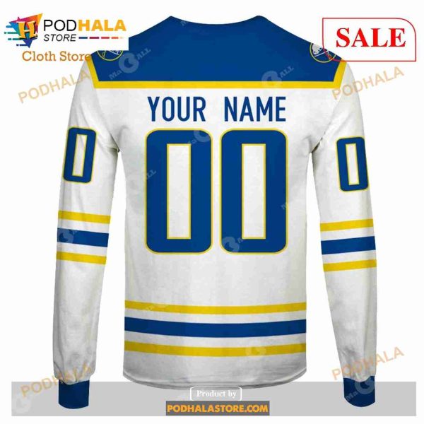 Custom Buffalo Sabres 80s 90s Home Vintage NHL Throwback Sweatshirt Hoodie 3D