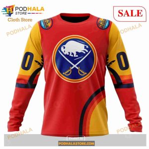 Custom Buffalo Sabres Special All Star Game Design With Florida Sunset Sweatshirt Nhl Hoodie 3d 4