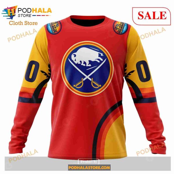 Custom Buffalo Sabres Special ALL Star Game Design With Florida Sunset Sweatshirt NHL Hoodie 3D