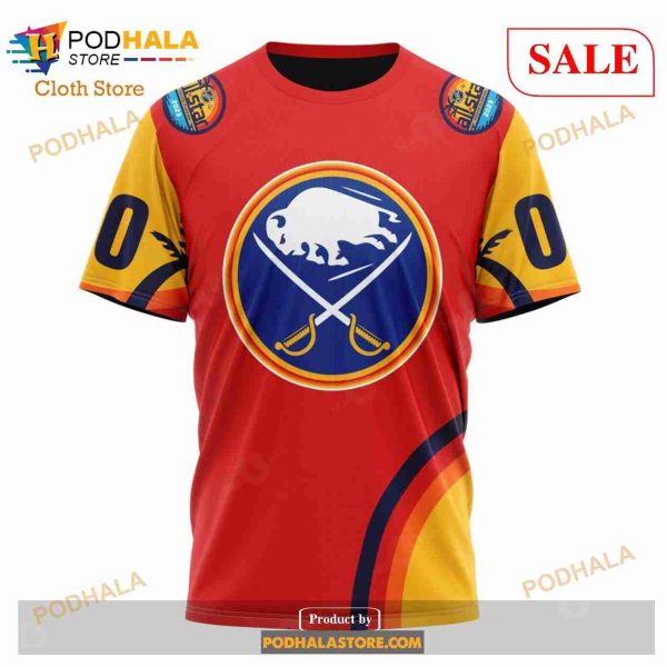 Custom Buffalo Sabres Special ALL Star Game Design With Florida Sunset Sweatshirt NHL Hoodie 3D