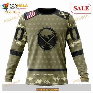 Custom Buffalo Sabres Special Camo Military Appreciation Sweatshirt Nhl Hoodie 3d 4