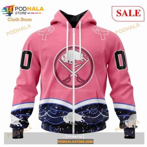 Custom Buffalo Sabres Unisex For Hockey Fights Cancer Sweatshirt Nhl Hoodie 3d 2