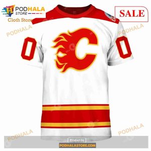 Custom Calgary Flames 1981 1994 Vintage Home Sweatshirt Hoodie 3d 2