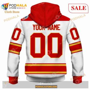 Custom Calgary Flames 1981 1994 Vintage Home Sweatshirt Hoodie 3d 5
