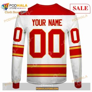 Custom Calgary Flames 1981 1994 Vintage Home Sweatshirt Hoodie 3d 7