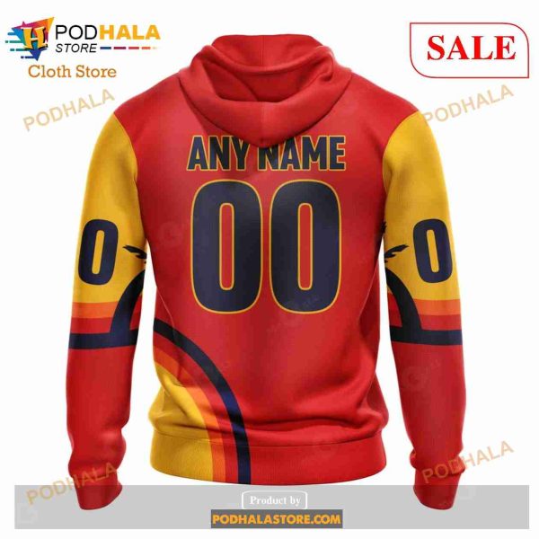 Custom Calgary Flames ALL Star Game Design With Florida Sunset NHL Hoodie 3D