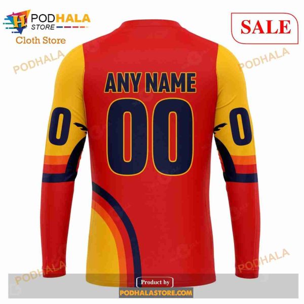Custom Calgary Flames ALL Star Game Design With Florida Sunset NHL Hoodie 3D