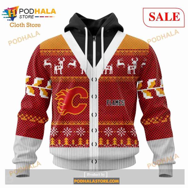 Custom Calgary Flames Chrismas Season Sweatshirt NHL Hoodie 3D