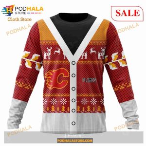 Custom Calgary Flames Chrismas Season Sweatshirt Nhl Hoodie 3d 4