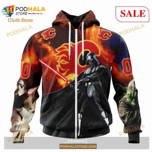 Custom Calgary Flames Design X Star War Sweatshirt Nhl Hoodie 3d 2