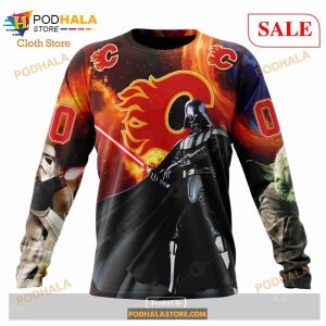 Custom Calgary Flames Design X Star War Sweatshirt Nhl Hoodie 3d 4
