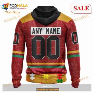 Custom Calgary Flames Fearless Aganst Autism Sweatshirt Nhl Hoodie 3d 3