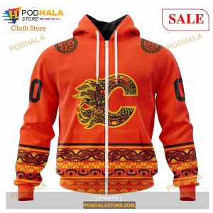 Custom Calgary Flames National Day For Truth And Reconciliation Nhl Hoodie 3d 2