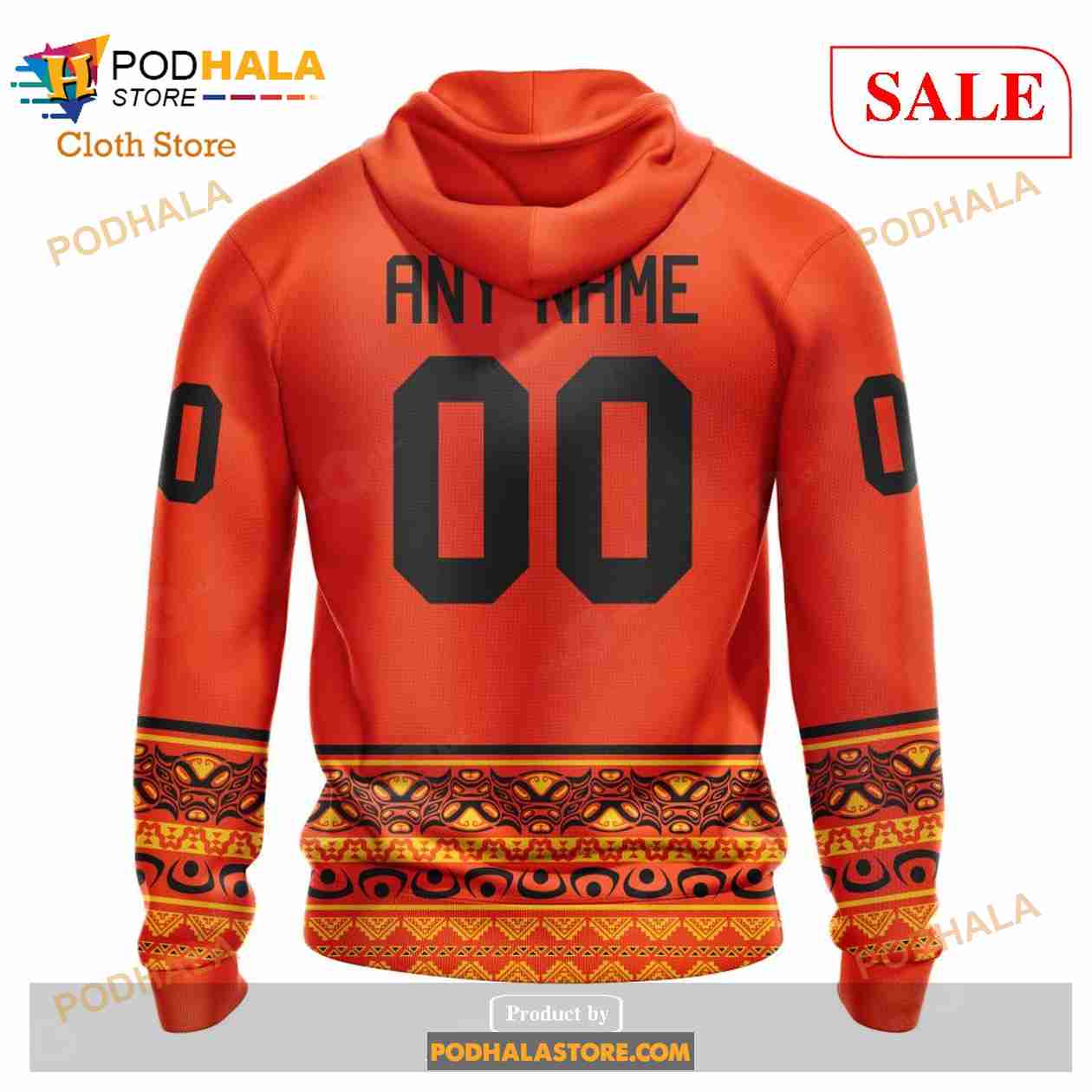 Custom Calgary Flames National Day For Truth And Reconciliation NHL Hoodie  3D - Bring Your Ideas, Thoughts And Imaginations Into Reality Today