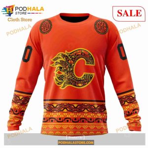 Custom Calgary Flames National Day For Truth And Reconciliation Nhl Hoodie 3d 4