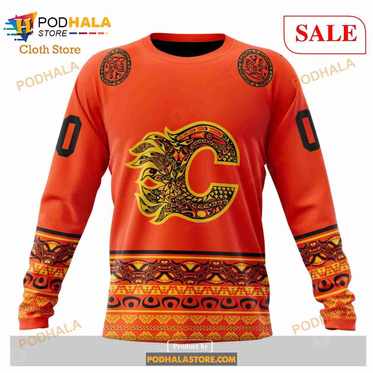 Custom Calgary Flames National Day For Truth And Reconciliation NHL Hoodie  3D - Bring Your Ideas, Thoughts And Imaginations Into Reality Today