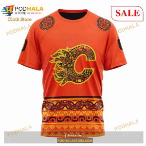 Custom Calgary Flames National Day For Truth And Reconciliation Nhl Hoodie 3d 6