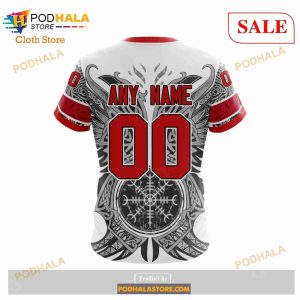 Custom Calgary Flames Norse Viking Symbols Sweatshirt Nhl Hoodie 3d 2