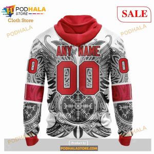 Custom Calgary Flames Norse Viking Symbols Sweatshirt Nhl Hoodie 3d 8
