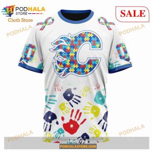 Custom Calgary Flames Special Autism Awareness Design Sweatshirt Nhl Hoodie 3d 6